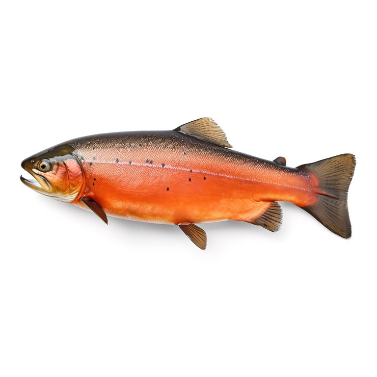 Foto ein fisch, auf dem die zahl 4 steht