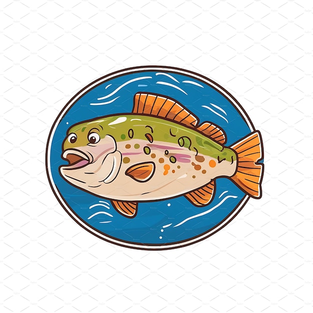 ein Fisch, auf dem ein Fisch ist