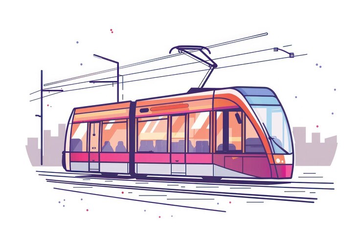 Foto ein flaches straßenbahnfahrzeug für den transport von straßenbahnen