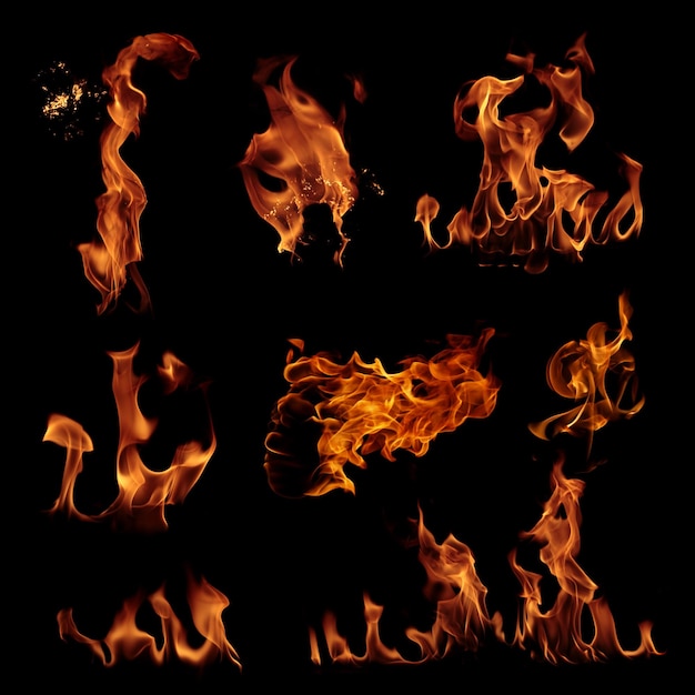 Ein flammendes Feuermaterial