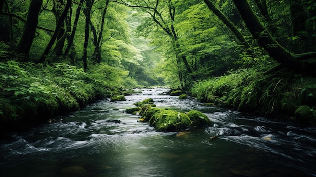 ein Fluss im Wald