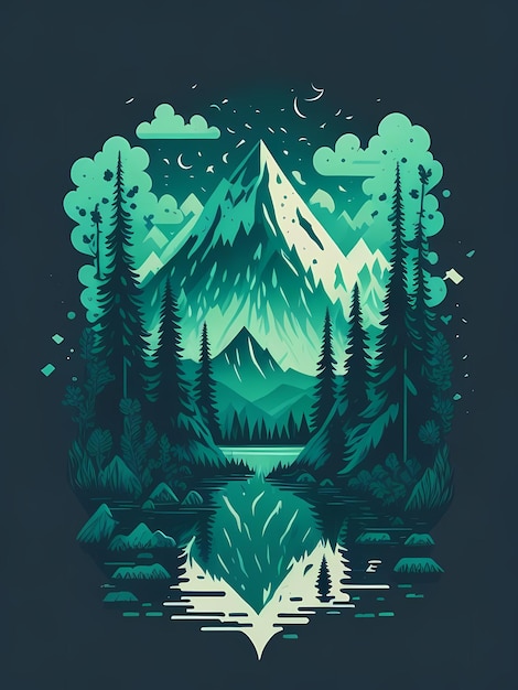 Ein Forest Mountain Lake Adventures Magic TShirt