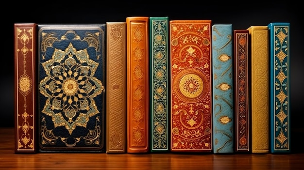 Ein Foto, das die Schönheit der islamischen Buchbindung und Manuskript-Cover zeigt