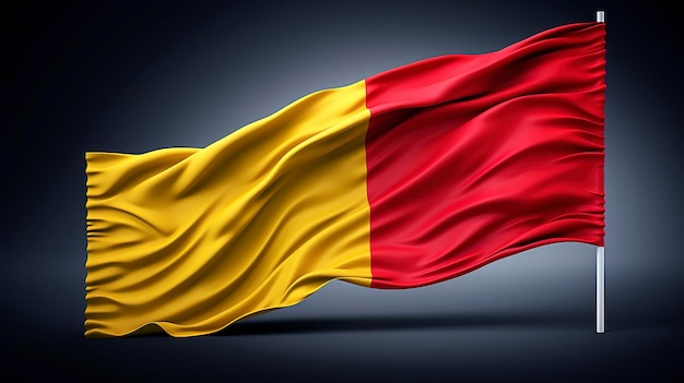 Ein Foto der belgischen Flagge in voller Länge