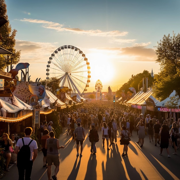 ein Foto des berühmten Oktoberfests in München