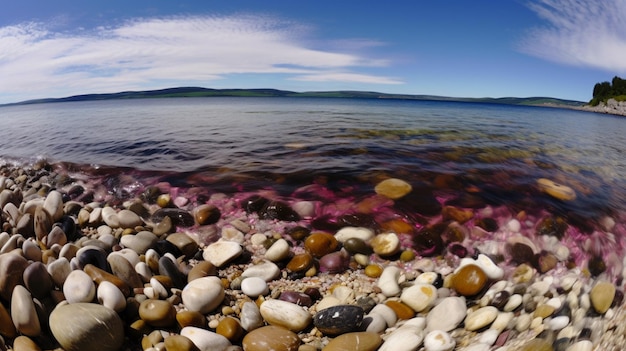 Ein Foto des Meeres und der Felsen am Ufer des Lake Superior.