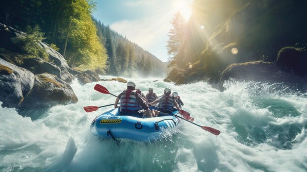 Ein Foto einer aufregenden Raftingreise