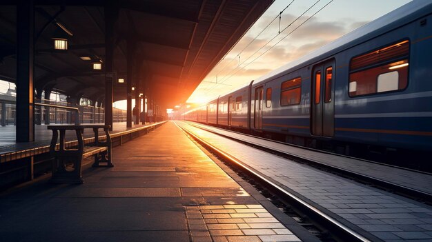 Ein Foto eines abgelegenen Bahnsteiges