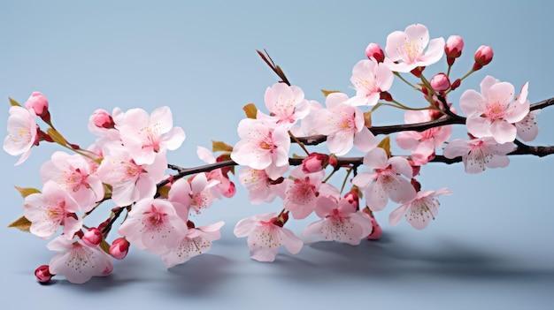 Ein Foto eines blühenden Kirschblütenzweigs