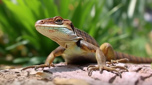 Foto ein foto eines eidechsen-chamäleon-leguan-geckos