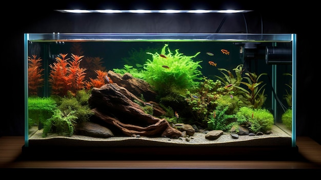 Ein Foto eines LED-Lichts für ein Aquarium