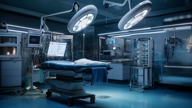 Ein Foto eines Operationssaals mit chirurgischen Geräten