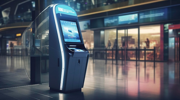 Ein Foto eines Self-Service-Kiosks in einer technologiegetriebenen Umgebung