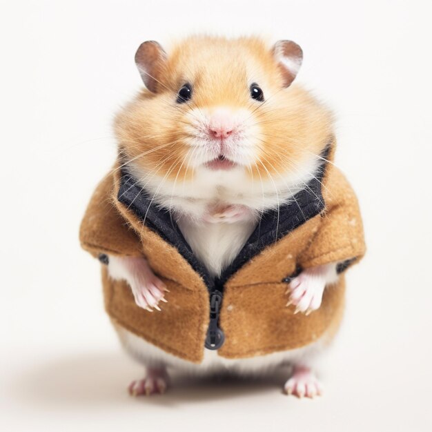 Foto ein foto eines süßen und entzückenden hamsters