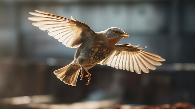 Ein Foto eines Vogels, der einen Flugtrick ausführt