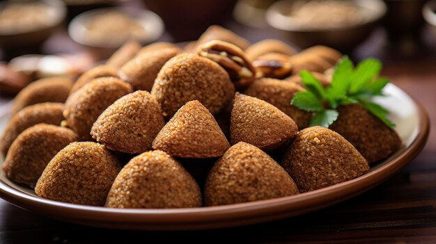 Ein Foto mit hochwertigen Details des libanesischen Kibbeh