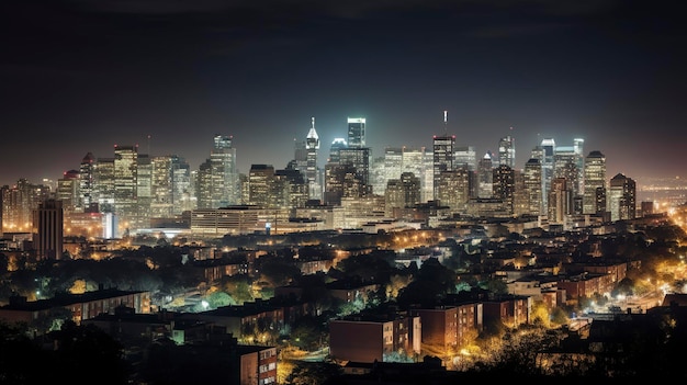 Ein Foto städtischer Skylines