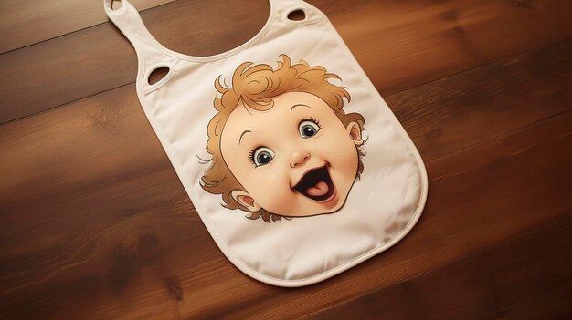 Foto ein foto von einem baby-bib mit süßem design