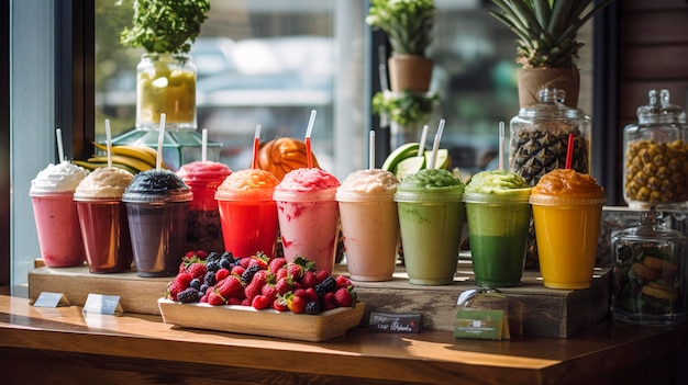 Ein Foto von einer Coffee-Shop-Smoothie-Bar