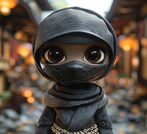 ein Foto von Mini-Ninja-Zeichentrickfiguren-Design