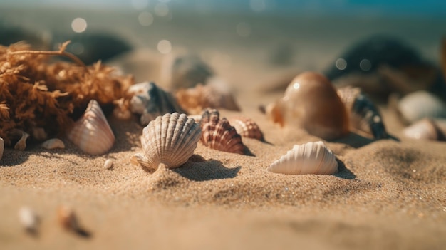 Ein Foto von Muscheln am Strand