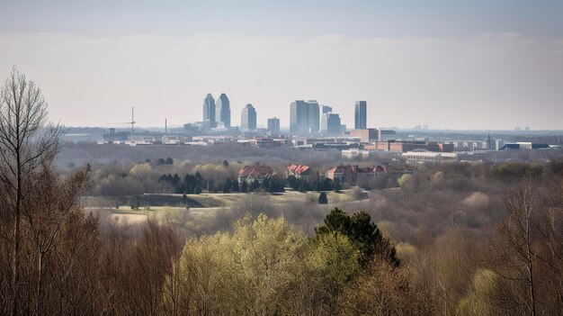 Ein Foto von Stadtlandschaften aus der Ferne