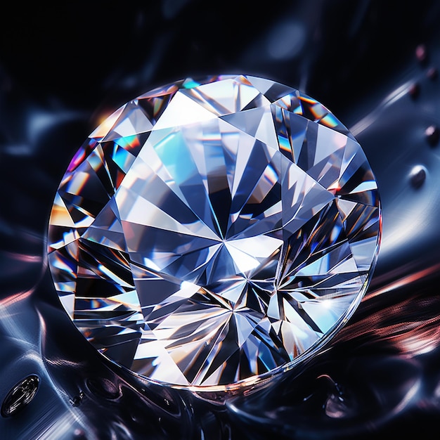 ein fotorealistischer Diamant aus nächster Nähe