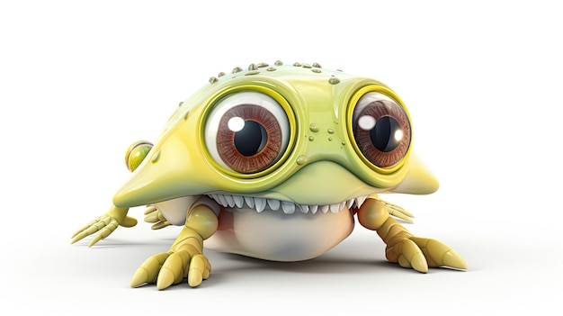 ein Frosch mit großen Augen und großen braunen Augen.