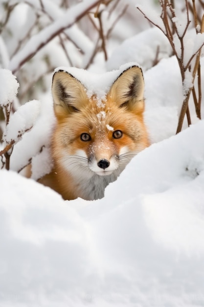 ein Fuchs im Schnee