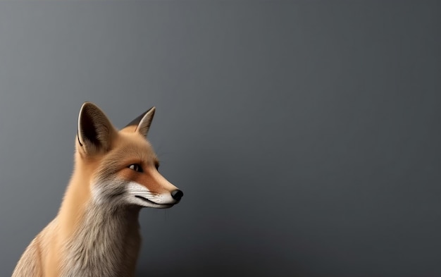 Ein Fuchs mit leerem Hintergrund
