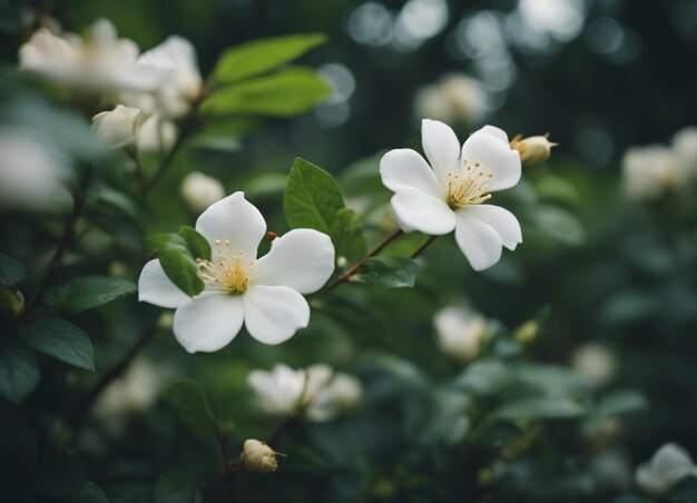 Foto ein garten mit jasminblumen