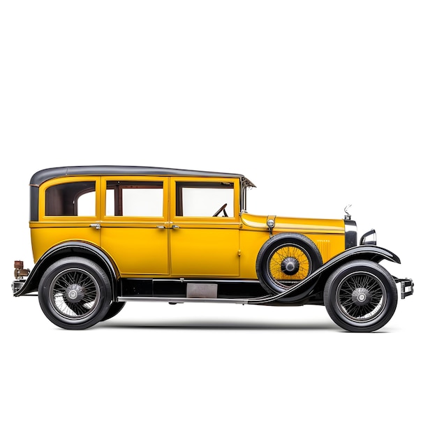 Ein gelb-schwarzes Auto
