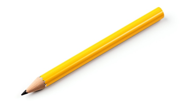 ein gelber Bleistift mit brauner Spitze