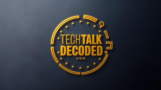 ein gelber Kreis mit den Worten "Smart Talk" darauf