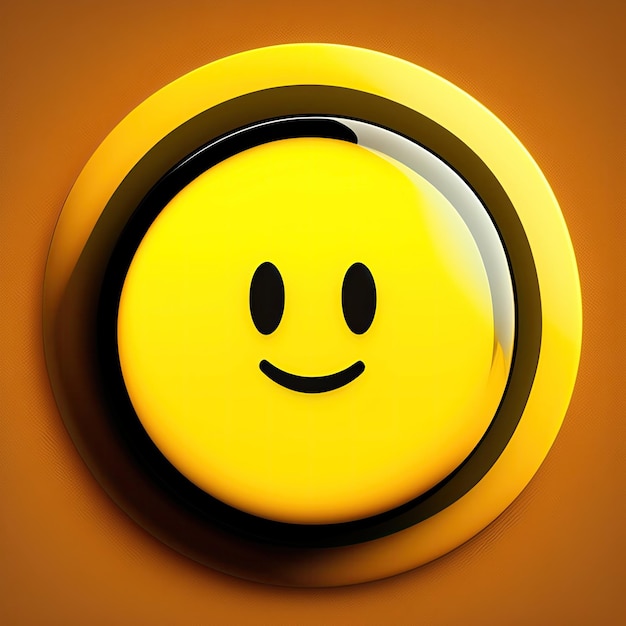 Ein gelber Kreis mit einem Smiley darauf