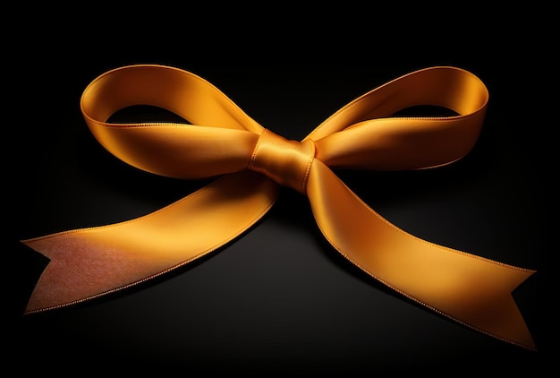 ein gelbes Band mit orangefarbenen Kreisen im Inneren im Stil des dunklen Goldes