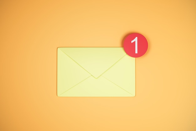 Ein gelbes E-Mail-Symbol