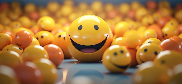 ein gelbes Smiley-Gesicht mit einem Smiley-Gesicht darauf
