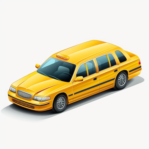 ein gelbes Taxi mit dem Wort Taxi auf der Vorderseite