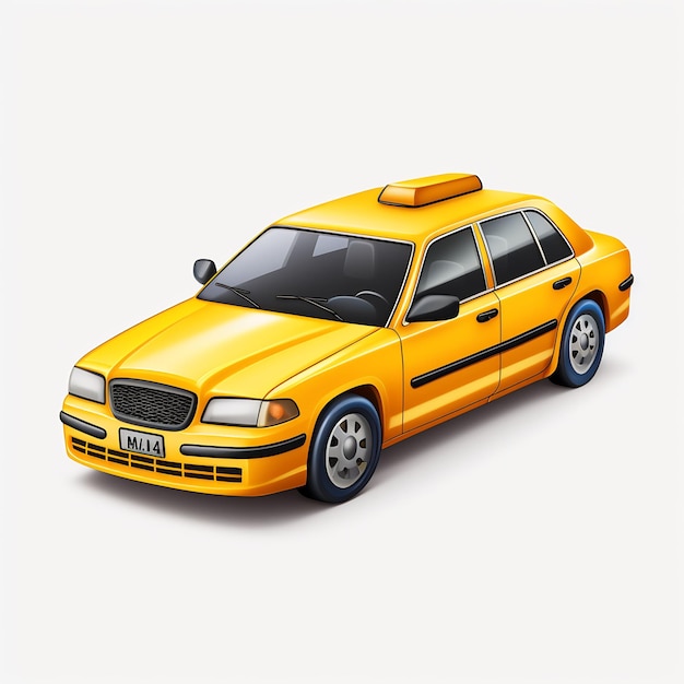 ein gelbes Taxi mit Nummernschild Nummer 56