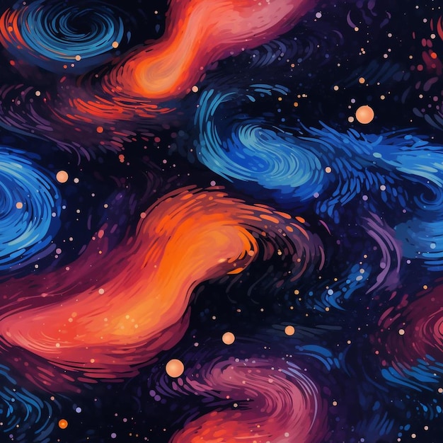 Ein Gemälde des Universums, gemalt mit den Farben des Universums.