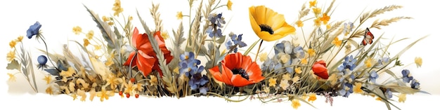 Ein Gemälde eines Blumenstraußes in einem generativen KI-Bild