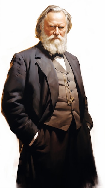 ein Gemälde eines Mannes mit langem Bart