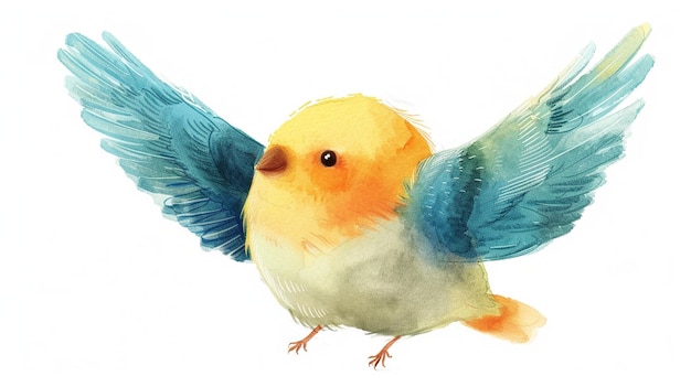 ein Gemälde eines Vogels mit ausgestreckten Flügeln