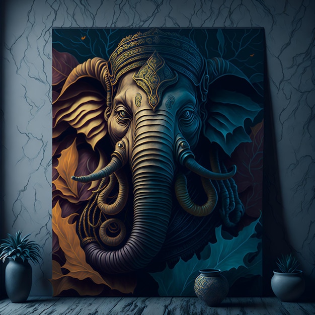 Ein Gemälde von Ganesh