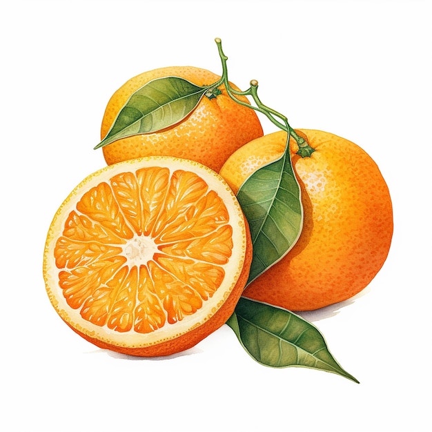 Foto ein gemälde von orangen