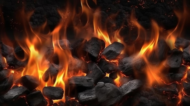 Ein gemütlicher Kamin mit prasselndem Feuer