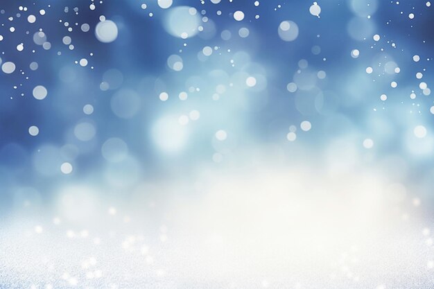 Ein generativer Weihnachts-Hintergrund mit Schnee gegen ein Bokeh-Licht-Design