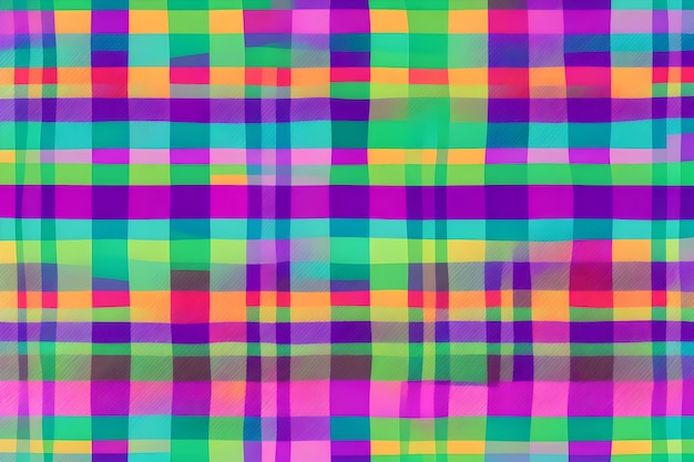 Ein geometrisches Karomuster in einem monochromatischen, auffälligen Farbschema erzeugte Ai