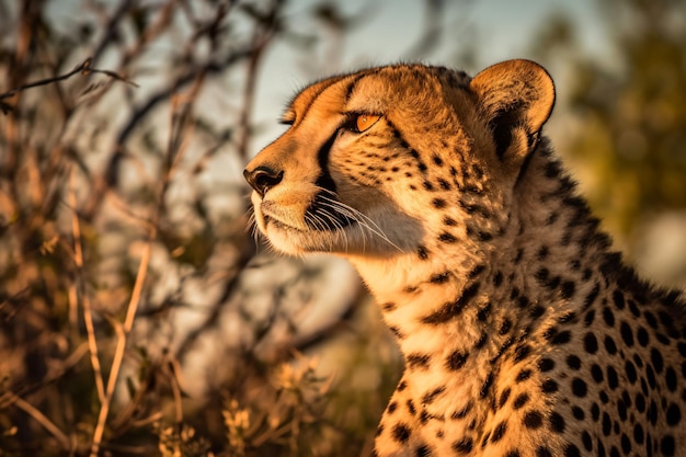 Ein Gepard in freier Wildbahn, Südafrika